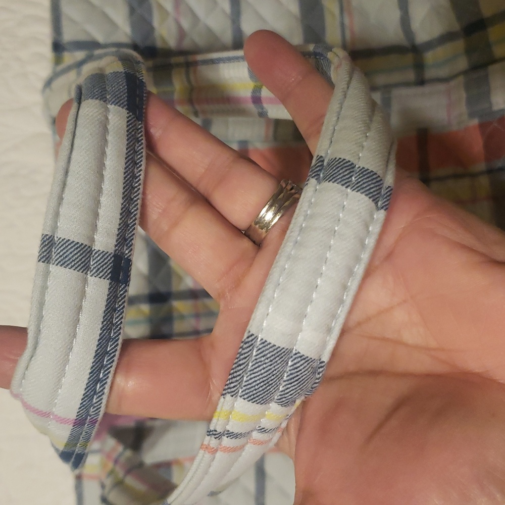 VERA BRADLEY LARGE VERA TOTE in Pastel Plaid - Picture 3 of 4